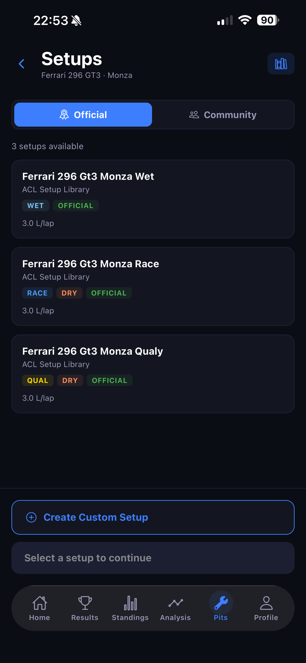 ACL23 app setups list